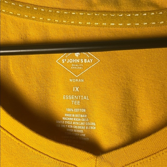 Bright Yellow V-Neck Women's Top - Picture 2 of 2